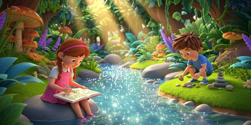 Elif ile Deniz’in Gezi Maceraları Renkli Orman Yolu Masalı - 4