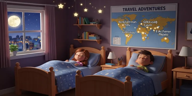 Elif ile Deniz’in Gezi Maceraları Renkli Orman Yolu Masalı - 10