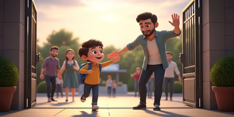 İlk Okul Günü Masalı Mete ve Babasının Sıcak Yolculuğu - 9